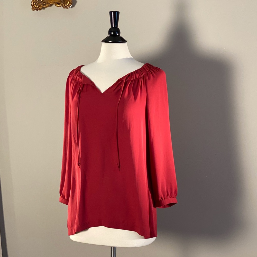 Loft, Size Medium, Dark Red, 100% Polyester - image 5